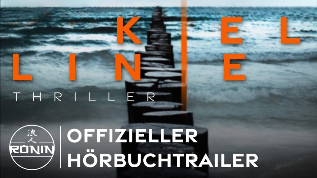 Offizieller Hörbuchtrailer Kiel Line Thriller, Cover mit Meerblick und hölzernem Steg. Ronin Verlag.